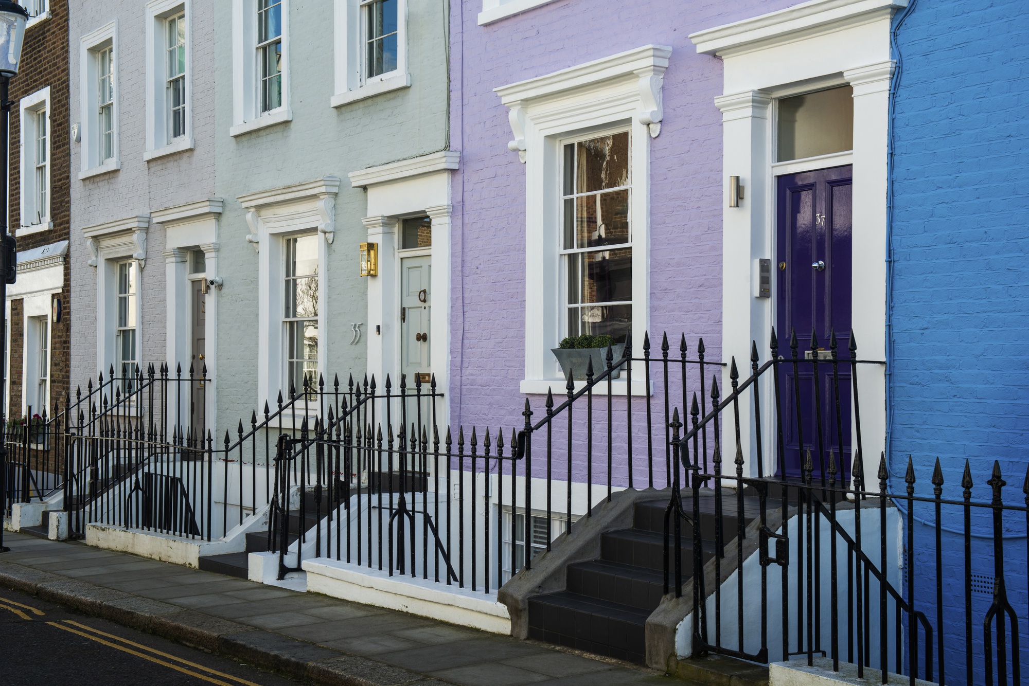 side-view-front-door-with-blue-violet-wall